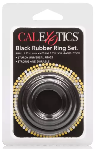 Set von 3 flexiblen Cockringen Rubber Rings Schwarz – 2/3