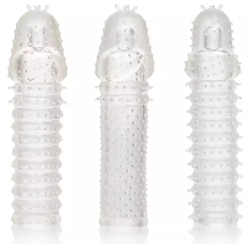 Set von 3 strukturierten Penishüllen Ribbed Extend 14 x 4cm – 1/2