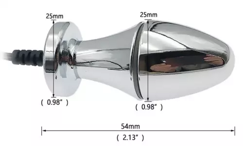 Elektrostimulations-Plug Bipolar Silver 5.4 x 2.5cm – 3/5