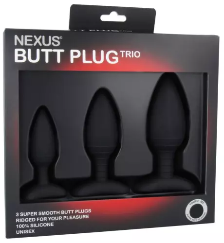 Set aus 3 Silikon-Stöpseln Trio Nexus Schwarz – 2/3