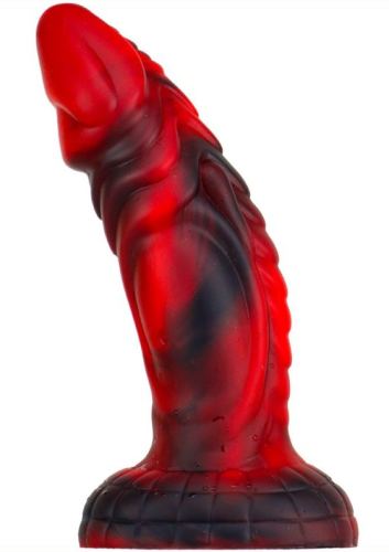 Squax Monster Dildo 18 x 5.5cm Black-Red