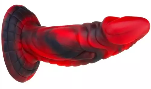 Dildo Monster SQUAX 18 x 5.5cm Schwarz-Rot – 4/7