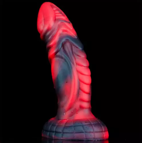 Dildo Monster SQUAX 18 x 5.5cm Schwarz-Rot – 6/7