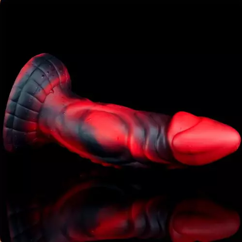 Dildo Monster SQUAX 18 x 5.5cm Schwarz-Rot – 7/7