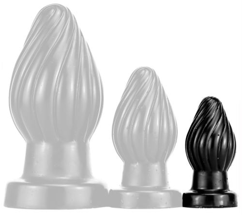 Spiral S Plug 7 x 3.5cm Black