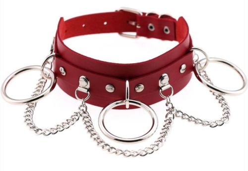 O RING CHAIN Necklace Red