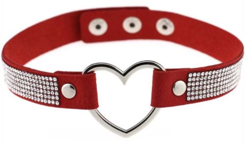 Heart Strass Red Choker