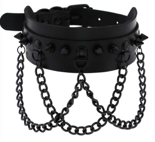 Piky Spiked Collar Black