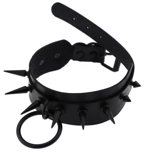 Nieten-Halsband Strobo Lish Schwarz – 2/3