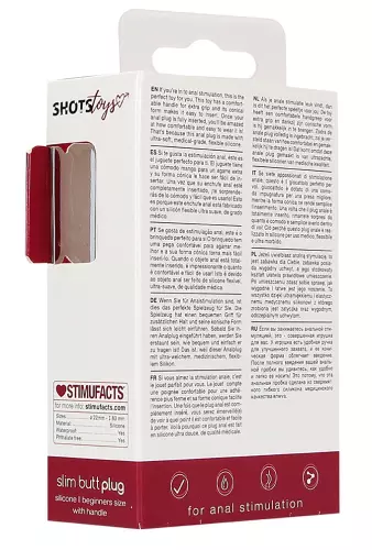 Analplug Silikon Slim Butt 7,5 x 2cm Rot – 3/6