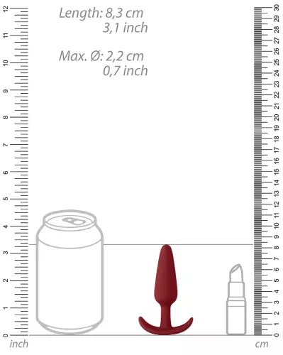 Analplug Silikon Slim Butt 7,5 x 2cm Rot – 4/6