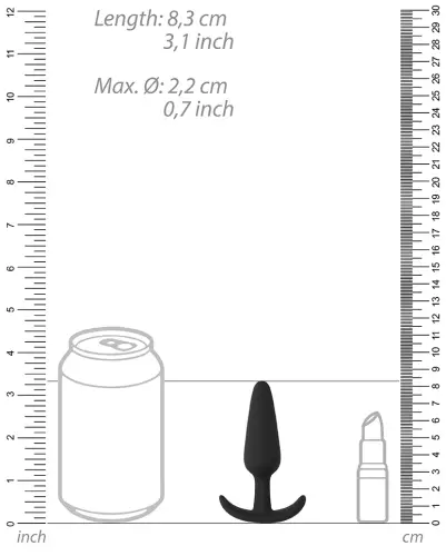Analplug Silikon Slim Butt 7,5 x 2cm Schwarz – 4/6