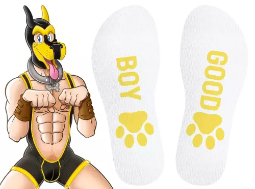 Socken Good Boy Gelb-Weiß – 3/5