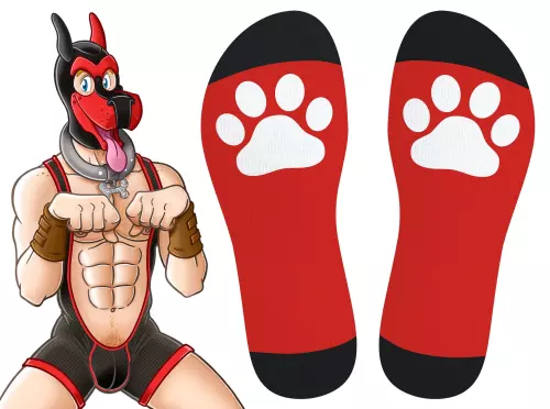 Hohe Socken Big Good Boy Rot – 2/4