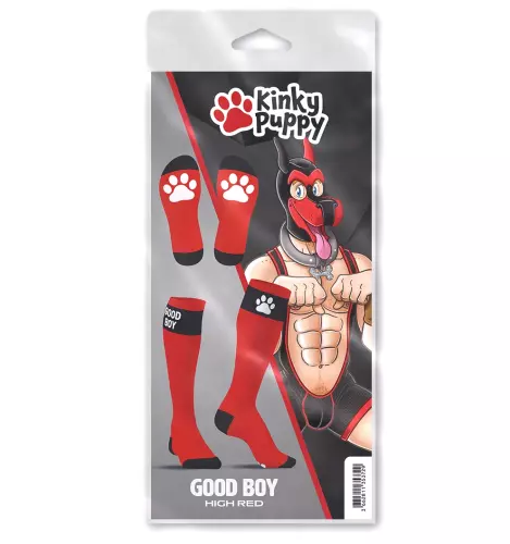 Hohe Socken Big Good Boy Rot – 3/4
