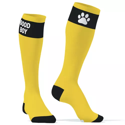 Hohe Socken Big Good Boy Gelb – 1/4