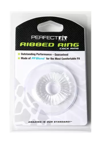 Ballstretcher weich Ribbed Ring 18mm Transparent – 2/3