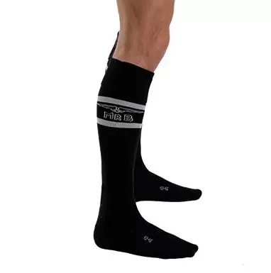 Hohe Socken URBAN FOOTBALL SOCKS Schwarz-Weiß – 3/3