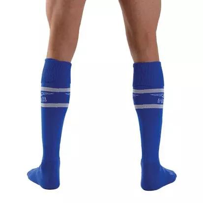 Hohe Socken URBAN FOOTBALL SOCKS Blau-Weiß – 2/3