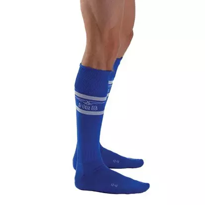 Hohe Socken URBAN FOOTBALL SOCKS Blau-Weiß – 3/3