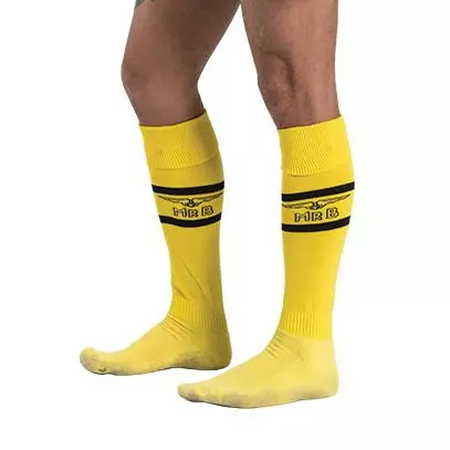 Hohe Socken URBAN FOOTBALL SOCKS Gelb-Schwarz – 3/3