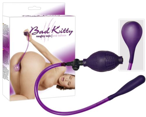 Inflatable Plug Balloon Bad Kitty 8 x 9cm Purple