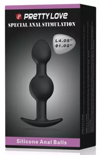 DUO Heavy Balls Silicone Butt Plug 10.4 x 2.6 cm – 2/9