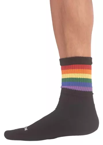 Socken HALF SOCKS Rainbow Schwarz – 2/3