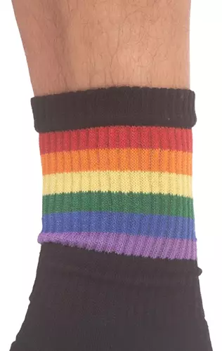 Socken HALF SOCKS Rainbow Schwarz – 3/3