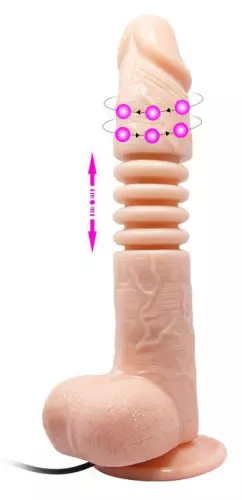 Vibrierende Stoß-Dildo Thunder Up 17 x 4cm – 1/7