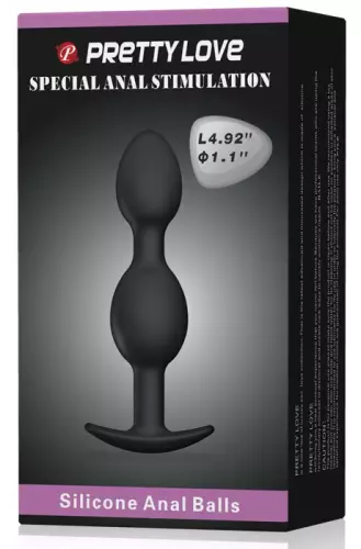 Double Heavy Balls Silicone Butt Plug 12.5 x 3.3 cm – 2/9