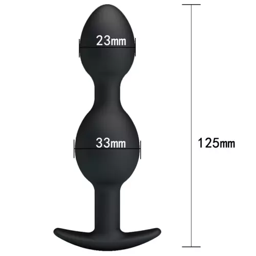 Double Heavy Balls Silicone Butt Plug 12.5 x 3.3 cm – 3/9
