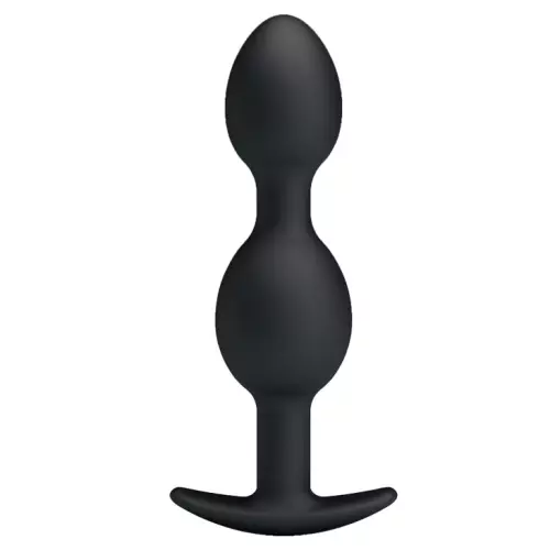 Double Heavy Balls Silicone Butt Plug 12.5 x 3.3 cm – 8/9