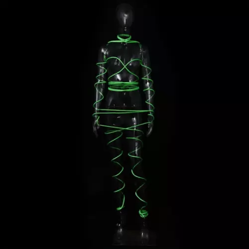 Bondage-Seil Luminous 10M Grün – 3/4
