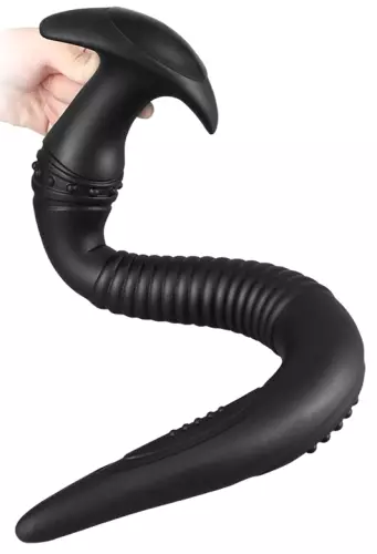 Langer Dildo Silikon VIKAELIS L 45 x 4,5 cm Schwarz – 2/2