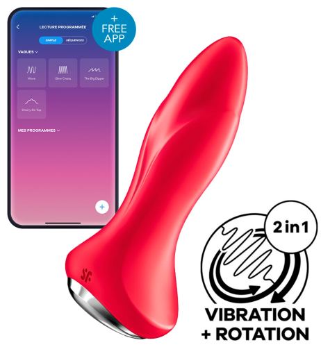 Connected vibrating plug Rotator 1 Satisfyer 10 x 4cm Red
