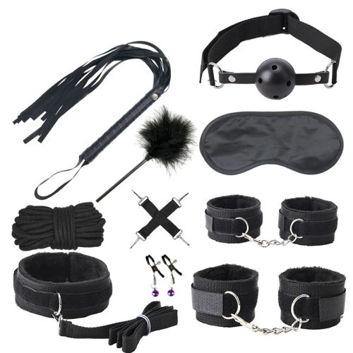 Bondage Set 10 Teile Push Schwarz