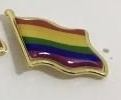 LGBT Flag Metal Pin Badge