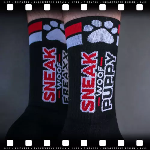 SNEAK PUPPY sokken Zwart-Rood – 3/6