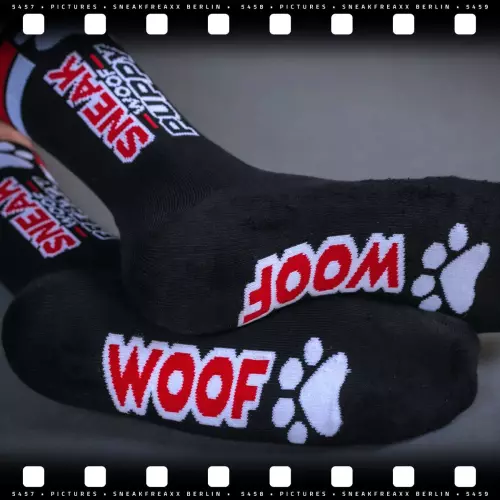 SNEAK PUPPY sokken Zwart-Rood – 4/6