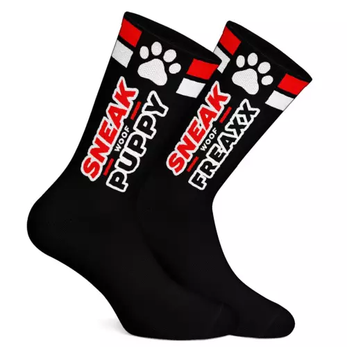 SNEAK PUPPY sokken Zwart-Rood – 6/6