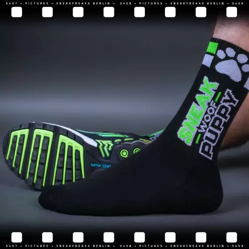 Socken SNEAK PUPPY Schwarz-Grün – 6/6