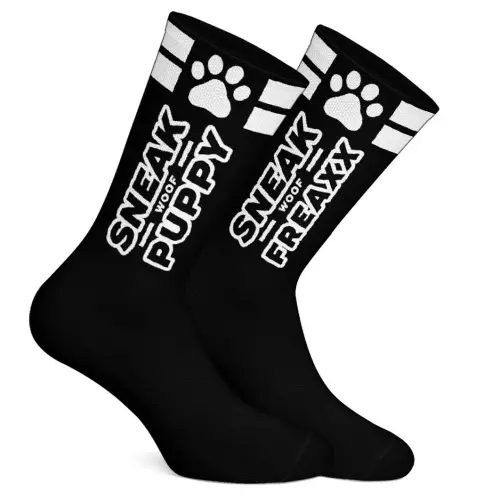 Socken SNEAK PUPPY Schwarz-Weiß – 3/6