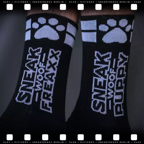 Socken SNEAK PUPPY Schwarz-Weiß – 6/6