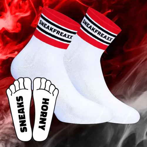 Kurze Socken SNEAKS HORNY SHORT Weiß – 1/5