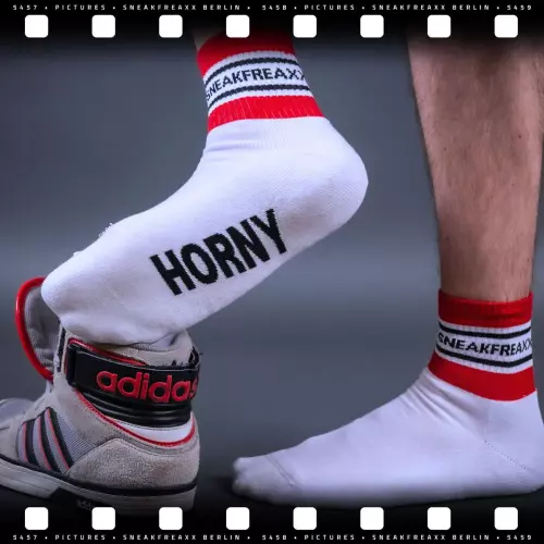 Kurze Socken SNEAKS HORNY SHORT Weiß – 2/5