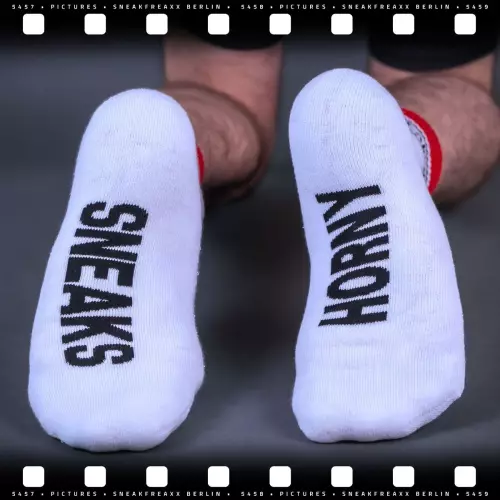 Kurze Socken SNEAKS HORNY SHORT Weiß – 5/5