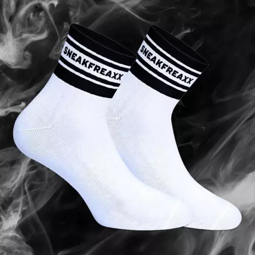Kurze Socken WHITE BLACK SHORT Weiß-Schwarz – 1/5