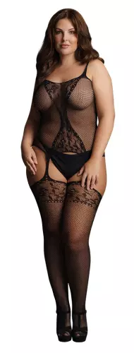 Body FISHNET SUSPENSER Zwart – 3/8