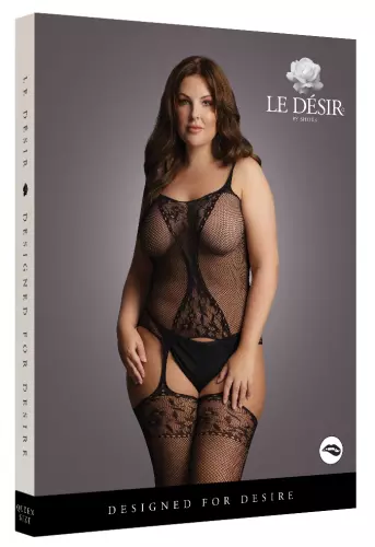 Body FISHNET SUSPENSER Zwart – 5/8